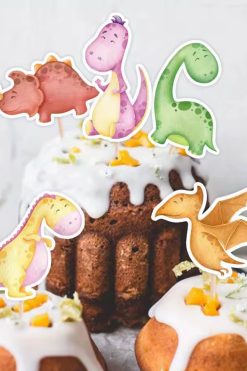 Dinosaurus baby cupcake prikker