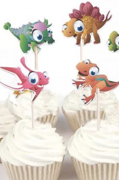Dinosaurus big eye cupcake prikker
