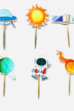 Space Ruimte cupcake prikkers