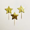 Gouden sterretjes cupcake prikkers