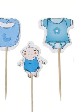 Baby jongen cupcake prikkers