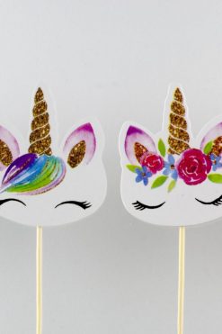 Unicorn / Eenhoorn cupcake prikkers DIY
