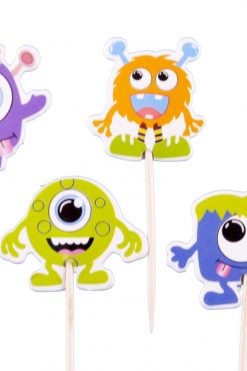 Monsters en Aliens cupcake prikkers