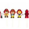 Brandweer cupcake prikkers