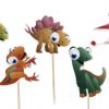 Dinosaurus big eye cupcake prikkers