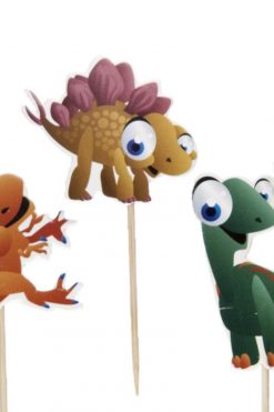 Dinosaurus big eye cupcake prikkers