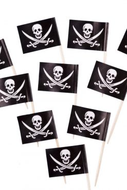 Piratenvlag cupcake prikker