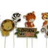 Safari diertjes cupcake prikkers.