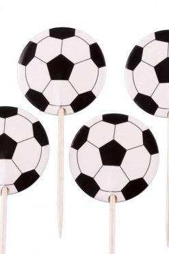 Voetballen cupcake prikkers