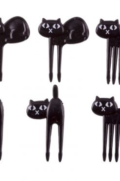 Bento zwarte poesjes - Halloween prikkers