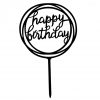 Happy Birthday rond taartvlag