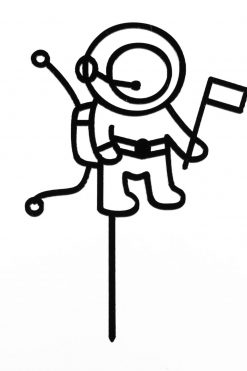 Astronaut SpaceX taart vlag