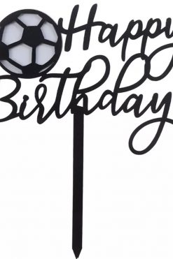 Voetbal NEW Happy Birthday taart vlag