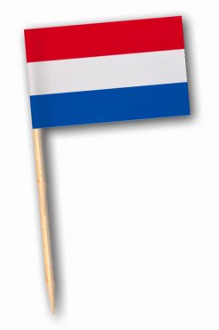 Nederlandse vlaggetjes cupcake prikkers