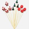 Kerstbal Kerstboom Kerstman cupcake toppers
