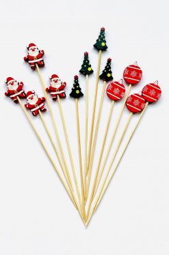 Kerstbal Kerstboom Kerstman cupcake toppers