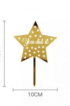 STER You did it Geslaagd taart vlag