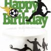 Voetbal GLITTER GIRL WK Happy Birthday taart vlag