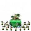 SET Dinosaurus cupcake prikkers en taart vlag