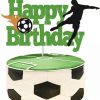 Voetbal GLITTER BOY WK Happy Birthday taart vlag