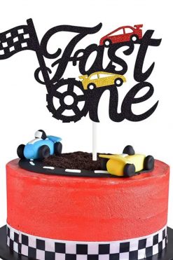Fast One auto race taart vlag
