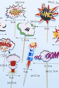 Comic strips superheld taart vlag