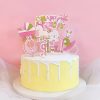 Baby It's a GIRL GLITTER taart vlag