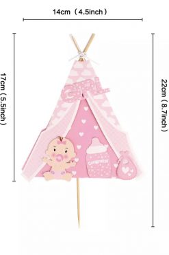 Baby GIRL tent taart vlag