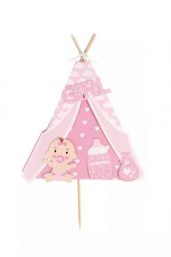 Baby GIRL tent taart vlag