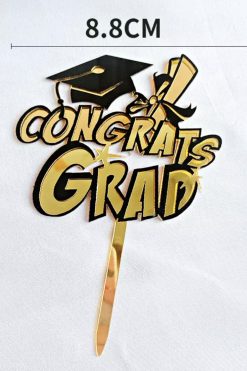 Congrats Grad Geslaagd taart vlag