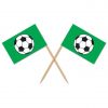 Voetbalveld groen Voetballen cupcake prikkers