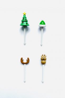 Kerstboom en rendier bento prikkers