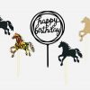 Paard Happy birthday taart vlag