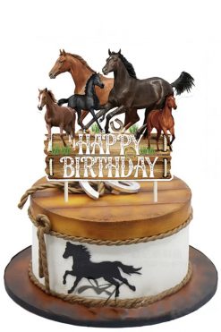 Let's Party Paard taart vlag