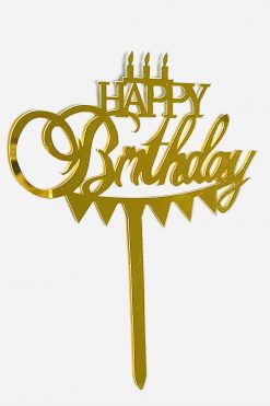 Happy Birthday slinger taart vlag