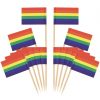 Regenboog vlag cupcake prikker