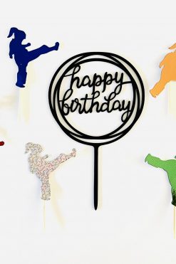 Judo Karate kid GIRL Happy birthday taart vlag