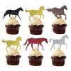 Paarden cupcake prikkers