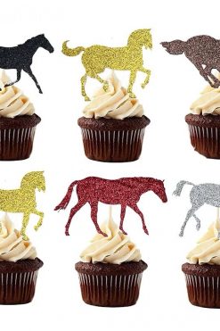 Paarden cupcake prikkers