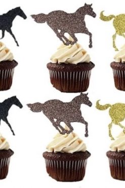 Paarden cupcake prikkers