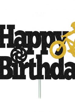 Mountainbiker cross fiets taart vlag