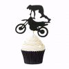 Motorcross cupcake prikkers