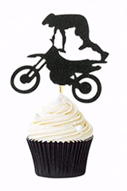Motorcross cupcake prikkers