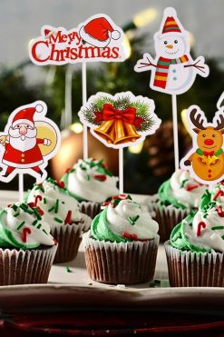 Kerstmis cupcake toppers