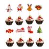 Kerstmis cupcake toppers