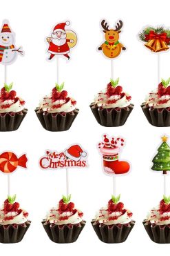 Kerstmis cupcake toppers