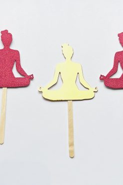 Yoga Meditatie Happy birthday taart vlag