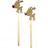 Kerst Rudolf Rendier cupcake prikkers
