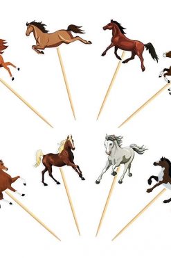 Paarden XL cupcake prikkers