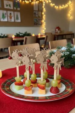 Kerst Rudolf Rendier cupcake prikkers